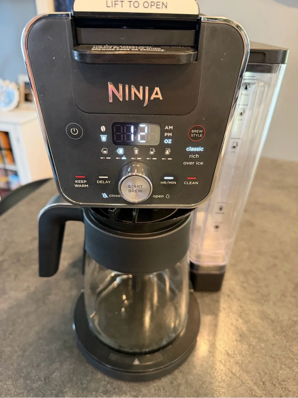 Ninja Coffee Maker - Black with Transparent Reservoir and Glass Carafe
